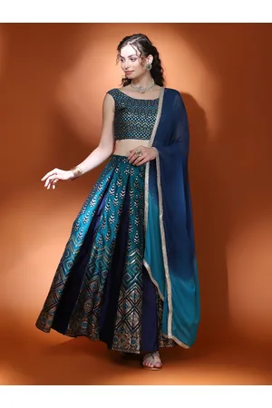 AKS Woven Design Ready To Wear Lehenga & Blouse With Dupatta