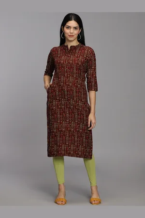 Hay Abstract Printed Liva Straight Kurta