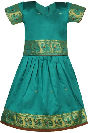 Wish Karo Girls Woven Design Zari Ready to Wear Lehenga & Choli