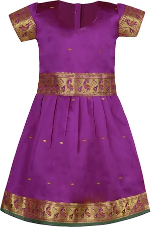 Wish Karo Girls Woven Design Zari Ready to Wear Lehenga & Choli