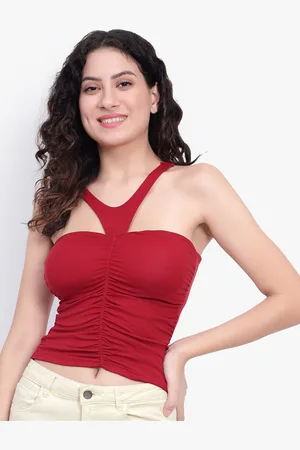 BRACHY Sleeveless Ruched Fitted Top