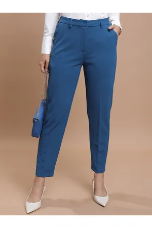 Ketch Women Mid-Rise Plain Regular Trousers