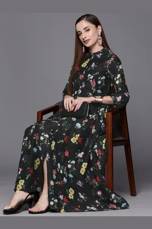 Biba Floral Print Maxi Dress