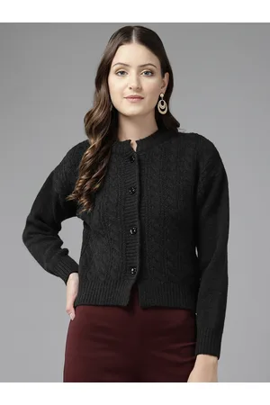 Cayman Women Cable Knit Woollen Cardigan