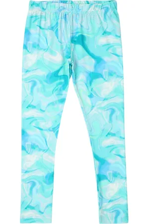 earth conscious Girls Abstract Printed Knitted Ankle Length Leggings