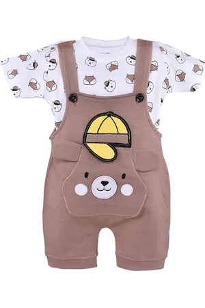 Wish Karo Boys Cotton T-shirt & Dungaree