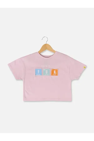 Allen Solly Girls Typography Printed Pure Cotton T-shirt