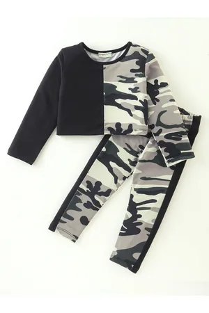 CrayonFlakes Girls Printed Top with Leggings