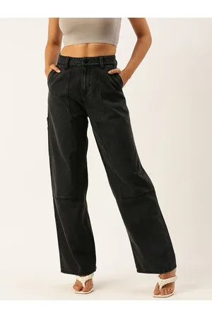 Bene Kleed Women High-Rise Carpenter Style Relaxed Fit Pure Cotton Jeans