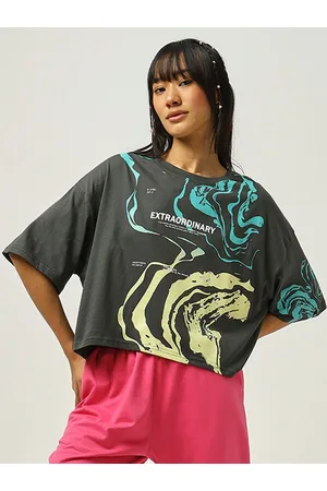 Bewakoof Graphic Printed Drop-Shoulder Cotton Top