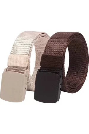 Kastner Men Set Of 2 Canvas Textured Wide Belt