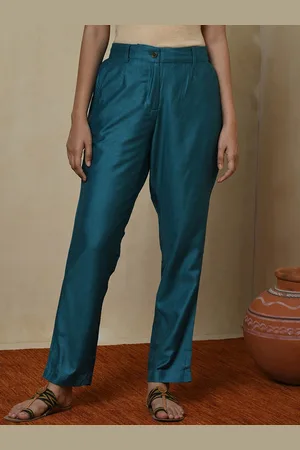 Fabindia Women Slim Fit Trousers