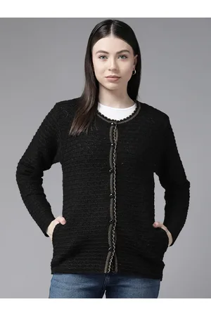 Cayman Women Cable Knit Woollen Cardigan