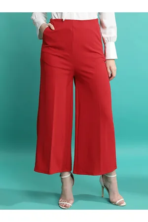 Ketch Women Mid-Rise Flared Parallel Trousers