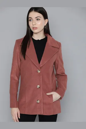 Chemistry Notched Lapel Collar Single Breasted Overcoat