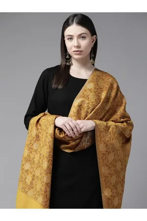 Cayman Floral Woven Design Woollen Stole