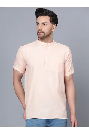 Latest Chikan Garments Mandarin Collar Cotton Regular Kurta