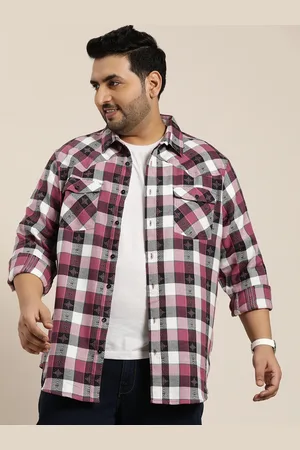 Sztori Men Plus Size Original Opaque Checked Casual Shirt