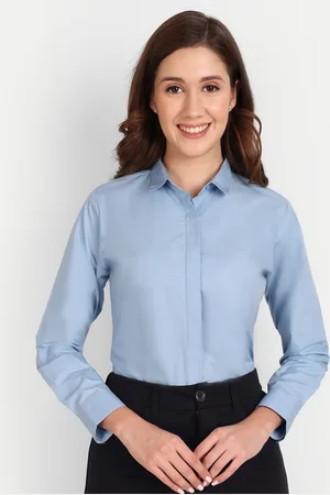 ASCIIBLUES Regular Fit Spread Collar Long Sleeve Cotton Formal Shirt