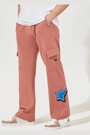 Maniac Men Printed Cotton Soft Functional Cargo Track Pants