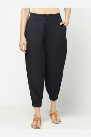 Fabindia Women Slim Fit Casual Cotton Trousers
