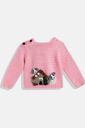 CHUTPUT Kids Conversational Crochet Woollen Pullover