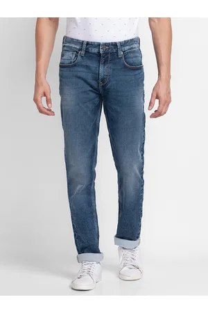 SPYKAR Men Comfort Straight Fit Light Fade Stretchable Jeans