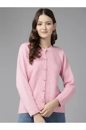 Cayman Women Cable Knit Woollen Cardigan