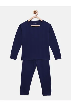 mackly Infants Striped Round Neck Thermal Set