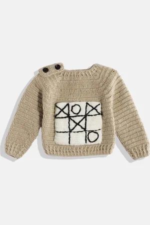 CHUTPUT Kids Embroidered Woollen Sweater Vest