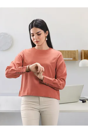 Invictus Women Pink Solid Top