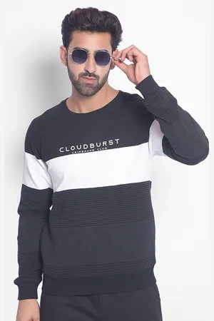 Crimsoune Club Colourblocked Round Collar Long Sleeve Pullover Sweatshirt