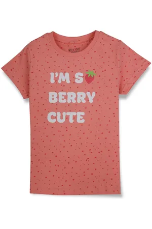 Gini and Jony Girls Typography Printed T-shirt