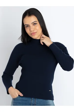 Status Quo Turtle Neck Ribbed Pullover Sweater