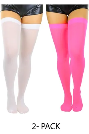 BAESD Pack of 2 Thigh-High Sheered Stockings