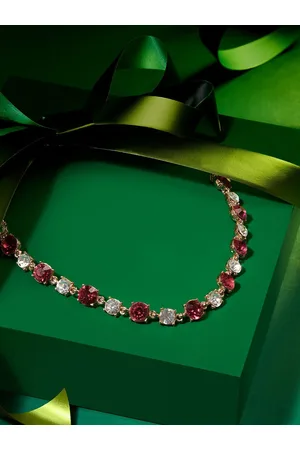 Ami Gold-Plated Stone Studded Necklace
