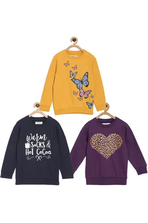 The Mom Store Kids Pack Of 3 Graphic Printed Sweatshirt