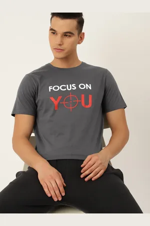 ETC Men Typography Printed Pure Cotton T-shirt
