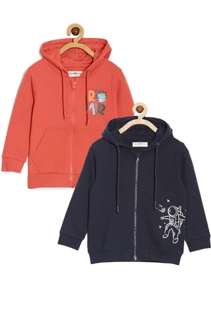 The Mom Store Kids Pack Of 2 Printed Hooded Zipper Jacket