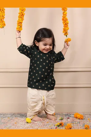 Biglilpeople Boys Ethnic Motifs Angrakha Kurta with Dhoti Pants