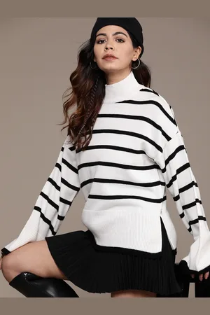 Roadster The Lifestyle Co. Flared Sleeves Striped Pullover