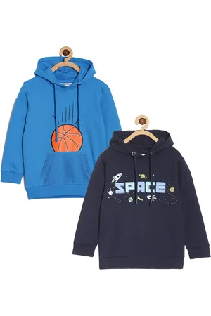 The Mom Store Kids Pack Of 2 Printed Hooded Sweatshirt