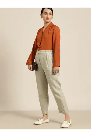 Invictus Women Rust Orange Solid Top