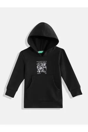 Benetton Boys Printed Detail Hooded Sweatshirt