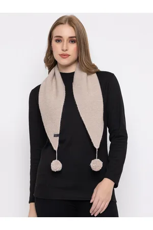 513 Clothing Self Design Triangular Tie Up Acrylic Scarf