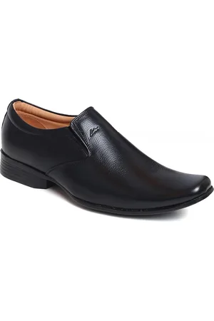 ZOOM Men Square Toe Leather Formal Slip-On Shoes