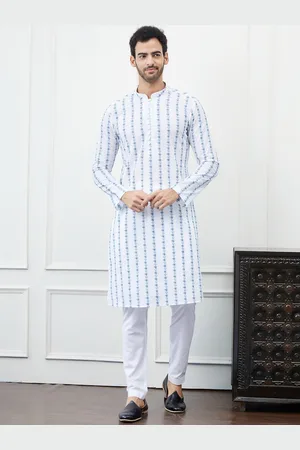 See Designs Floral Embroidered Chikankari Pure Cotton Straight Kurta