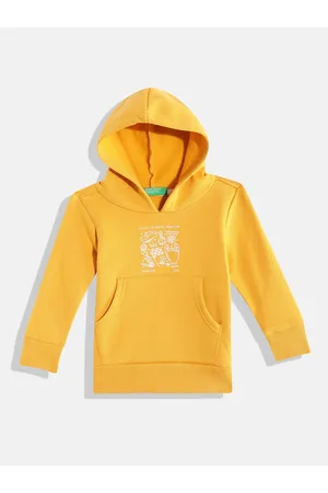 Benetton Boys Printed Detail Hooded Sweatshirt