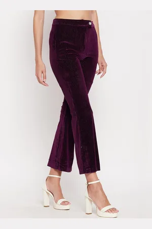 MADAME Women Mid-Rise Cropped Trousers