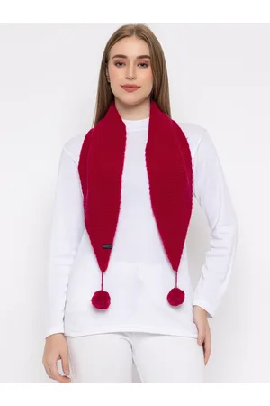 513 Clothing Self Design Triangular Tie Up Acrylic Scarf